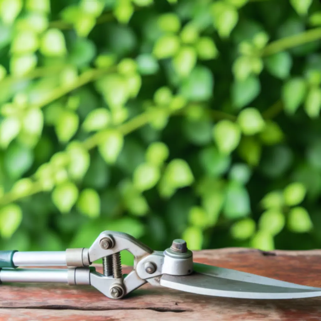 Wyróżnione narzędzie ogrodowe prezentowane w naturalnym otoczeniu