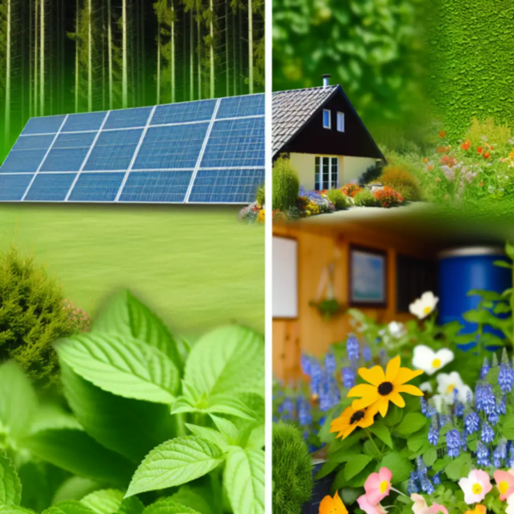 Panele słoneczne i oświetlenie ogrodowe na działce