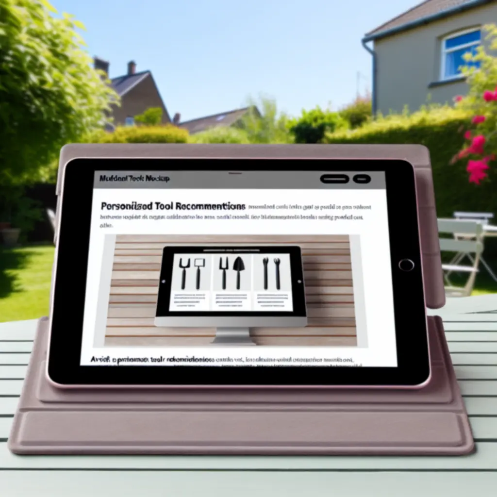 Personalizowane rekomendacje narzędzi na ekranie urządzenia mobilnego