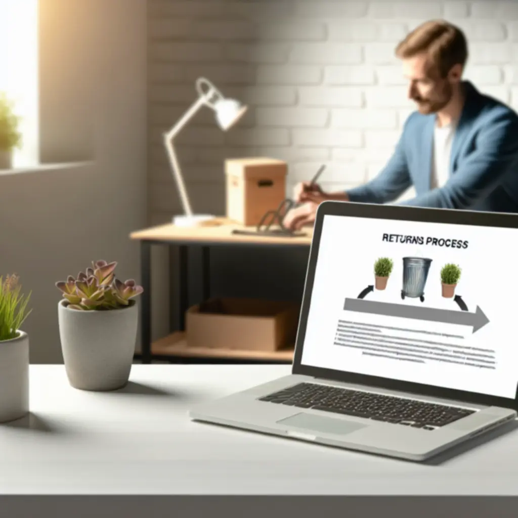 Przejrzysty proces zwrotów i reklamacji w Countryseto przedstawiony na biurku
